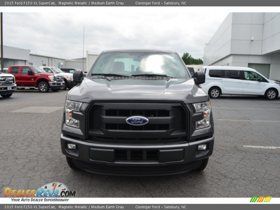 2015 Ford F150 XL SuperCab Magnetic Metallic / Medium Earth Gray Photo #4