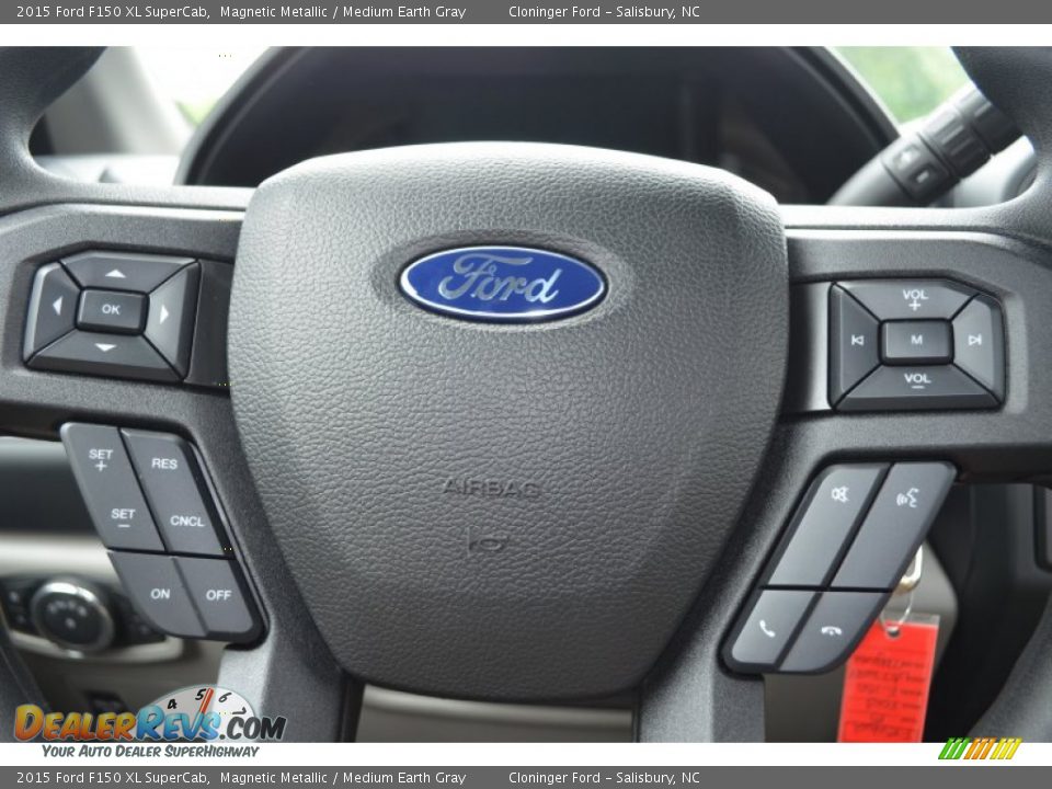2015 Ford F150 XL SuperCab Magnetic Metallic / Medium Earth Gray Photo #16