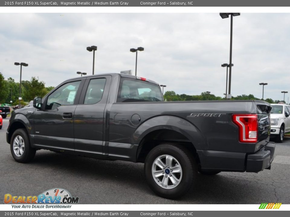 2015 Ford F150 XL SuperCab Magnetic Metallic / Medium Earth Gray Photo #21