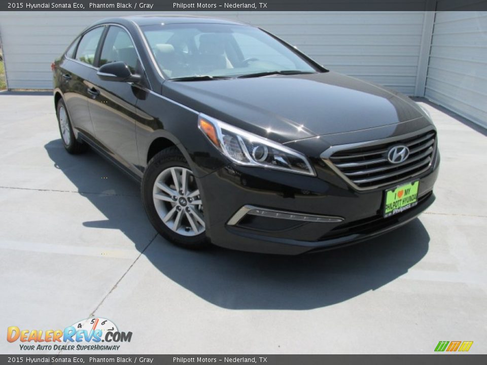 2015 Hyundai Sonata Eco Phantom Black / Gray Photo #1