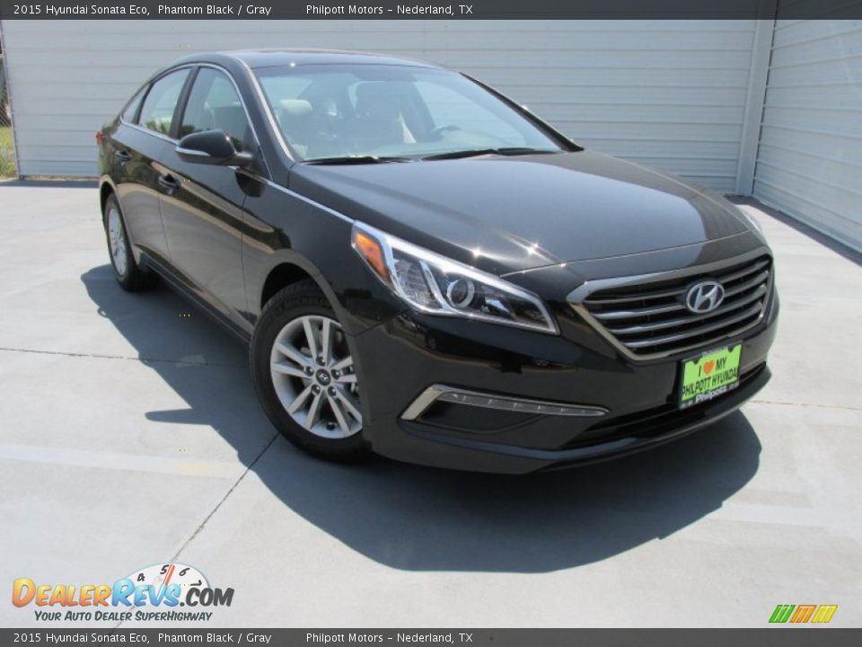 2015 Hyundai Sonata Eco Phantom Black / Gray Photo #2