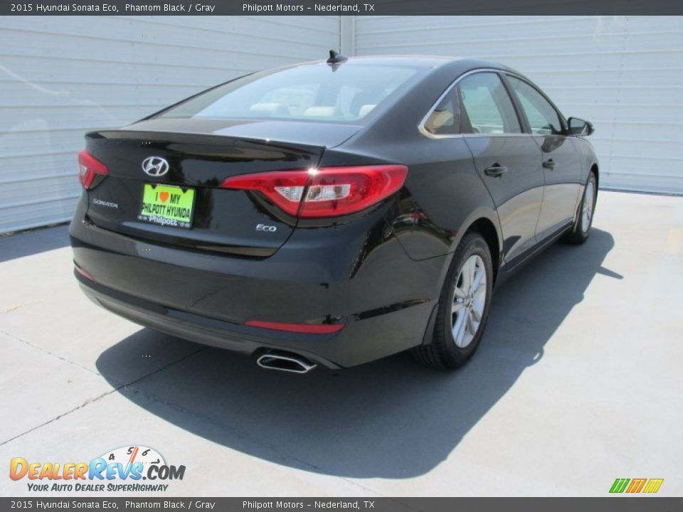 2015 Hyundai Sonata Eco Phantom Black / Gray Photo #4