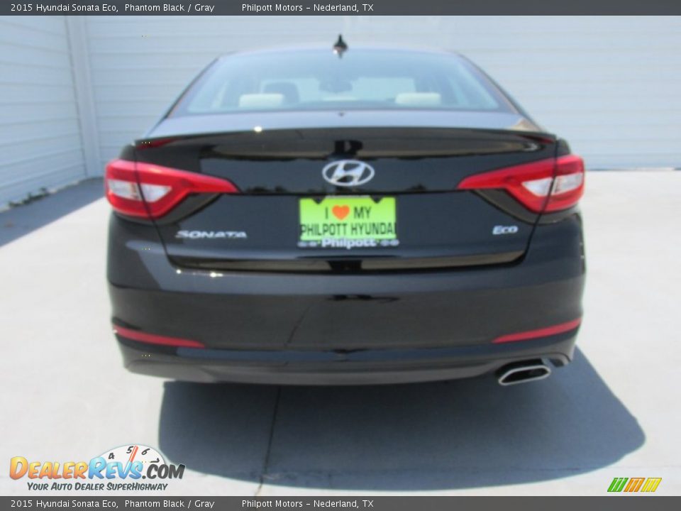 2015 Hyundai Sonata Eco Phantom Black / Gray Photo #5