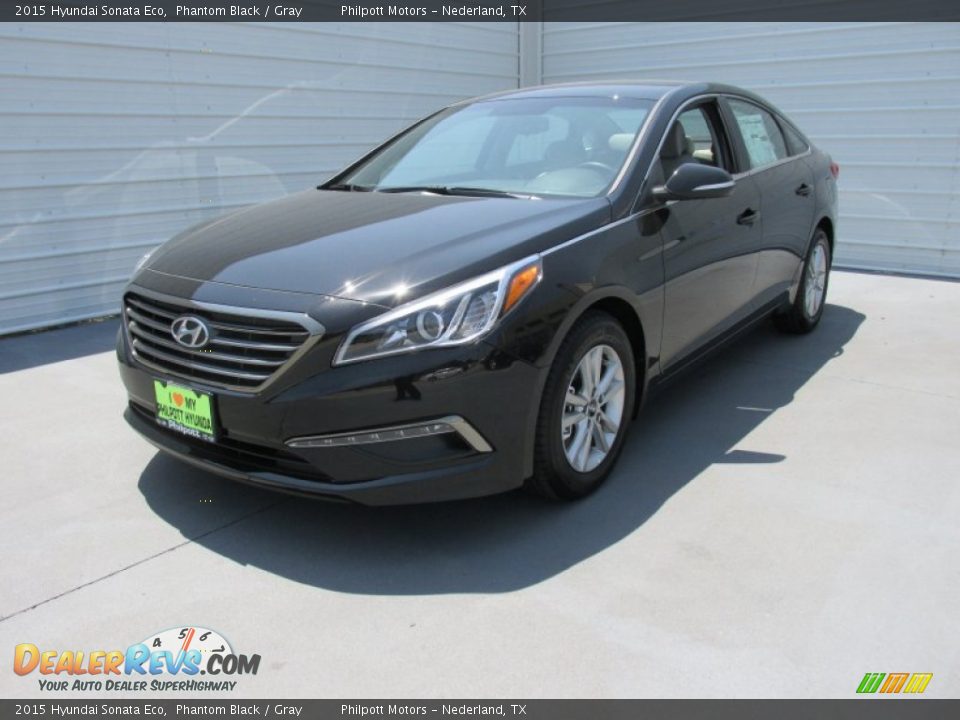 2015 Hyundai Sonata Eco Phantom Black / Gray Photo #7
