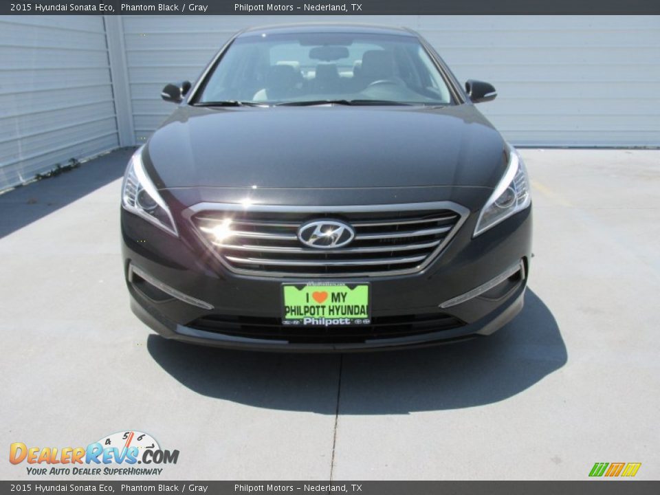 2015 Hyundai Sonata Eco Phantom Black / Gray Photo #8