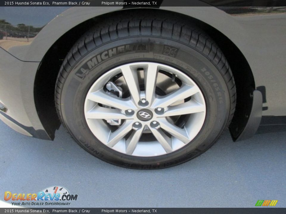 2015 Hyundai Sonata Eco Phantom Black / Gray Photo #11