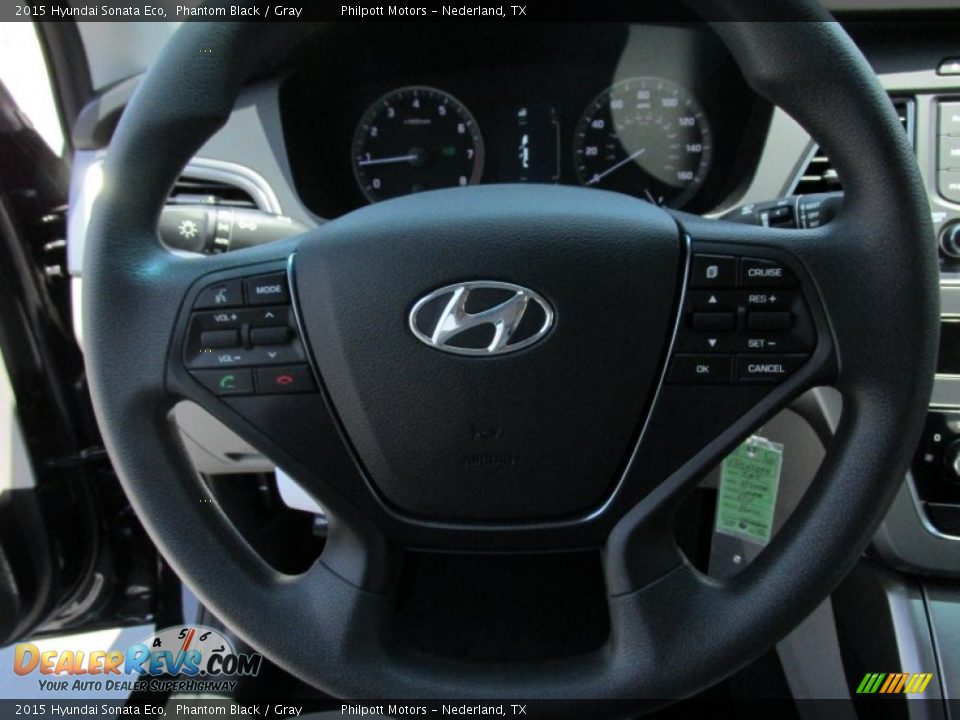 2015 Hyundai Sonata Eco Phantom Black / Gray Photo #27
