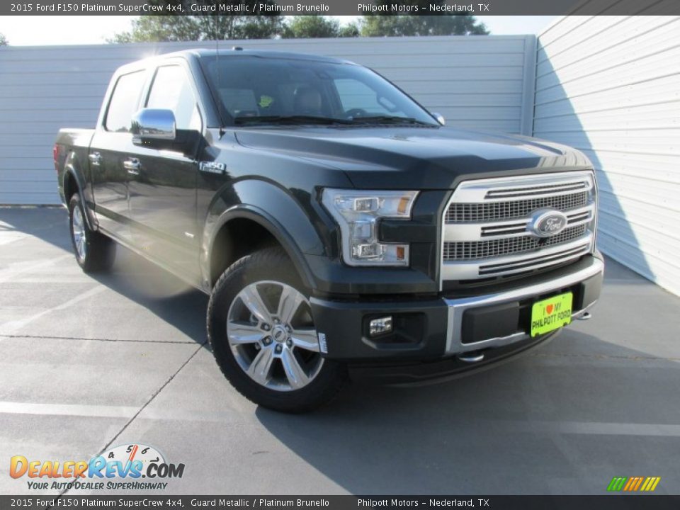 2015 Ford F150 Platinum SuperCrew 4x4 Guard Metallic / Platinum Brunello Photo #1