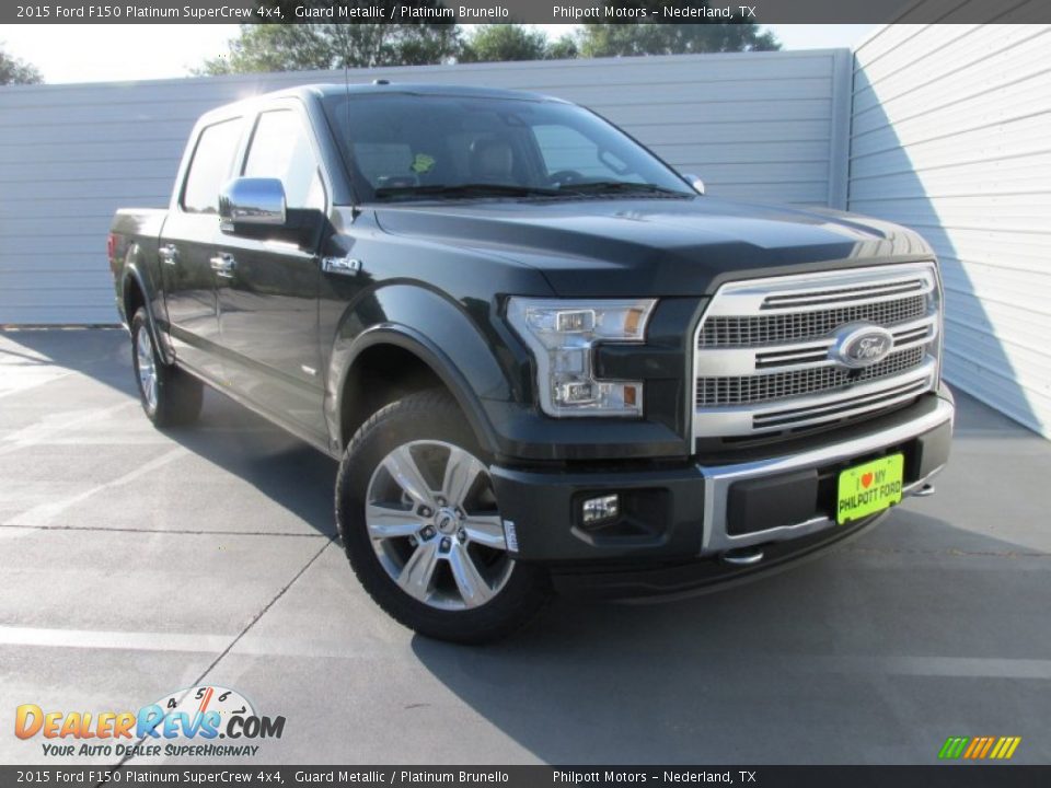 2015 Ford F150 Platinum SuperCrew 4x4 Guard Metallic / Platinum Brunello Photo #2