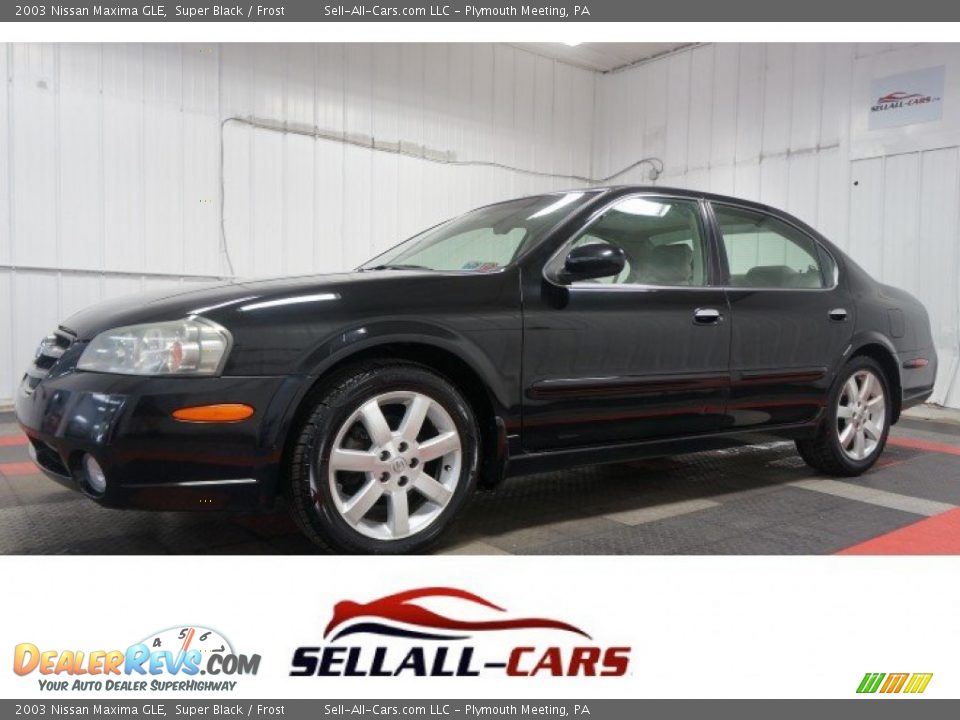 2003 Nissan Maxima GLE Super Black / Frost Photo #1
