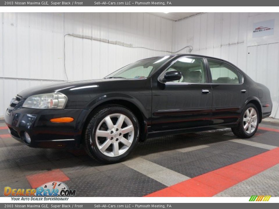 2003 Nissan Maxima GLE Super Black / Frost Photo #2
