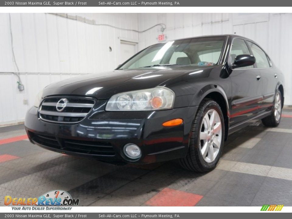 2003 Nissan Maxima GLE Super Black / Frost Photo #3