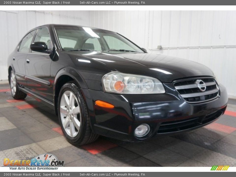 2003 Nissan Maxima GLE Super Black / Frost Photo #5