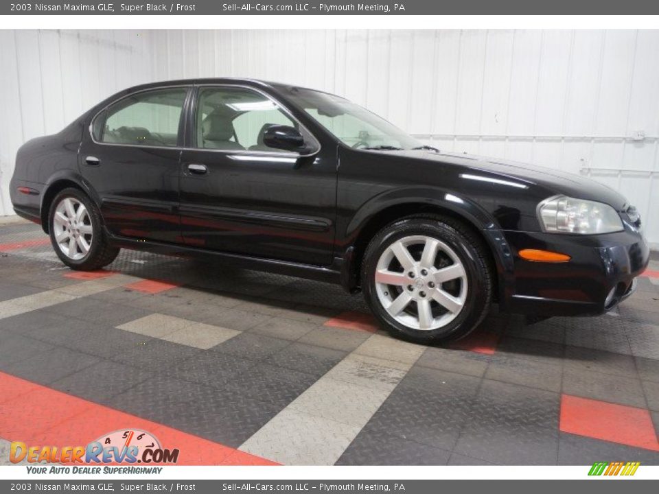 2003 Nissan Maxima GLE Super Black / Frost Photo #6