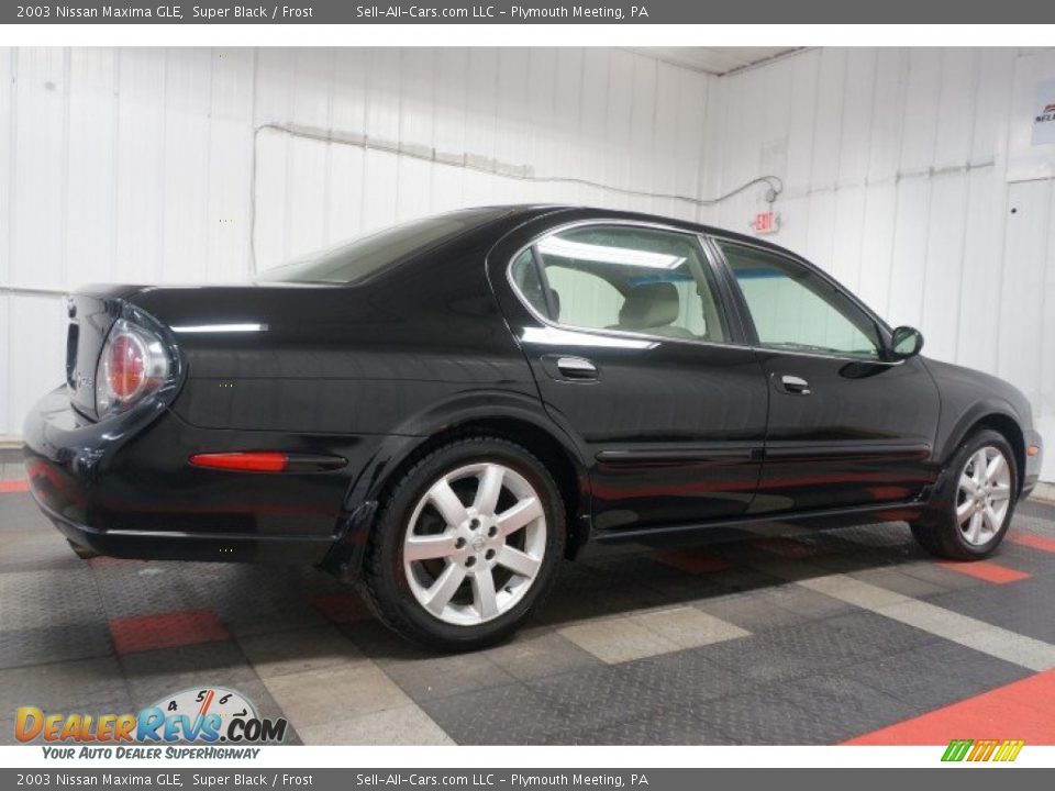 2003 Nissan Maxima GLE Super Black / Frost Photo #7