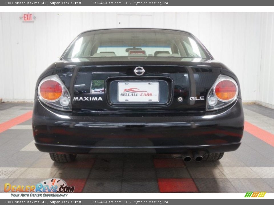 2003 Nissan Maxima GLE Super Black / Frost Photo #9