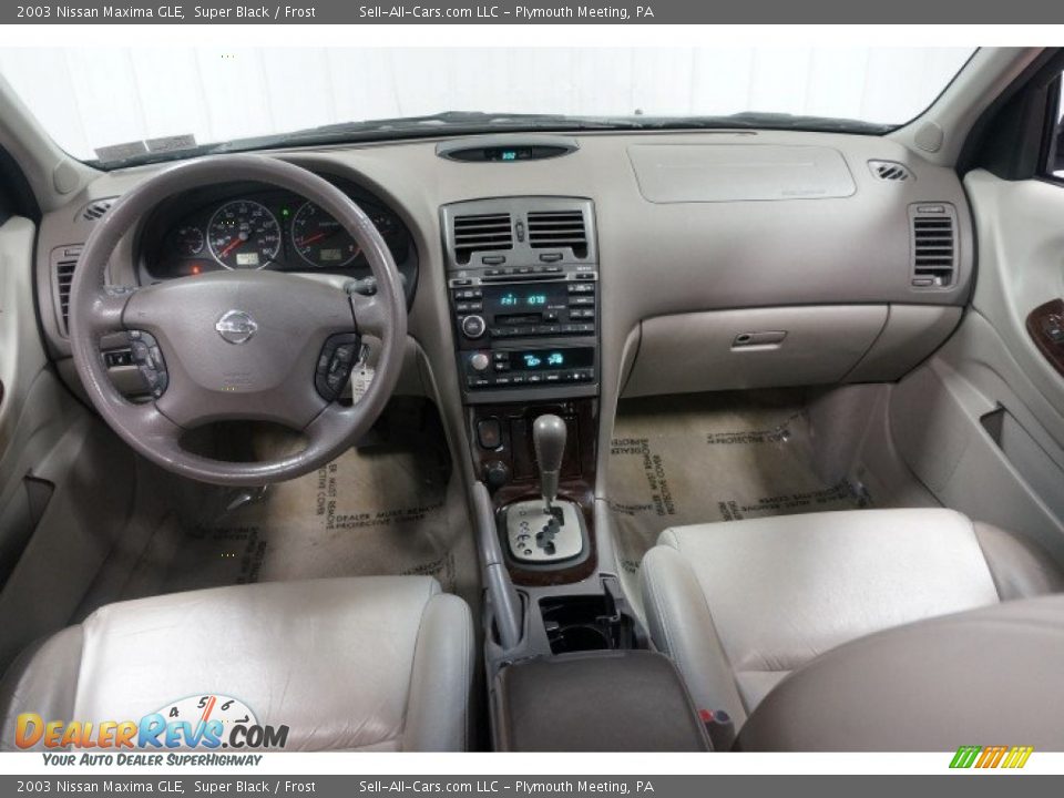 2003 Nissan Maxima GLE Super Black / Frost Photo #22