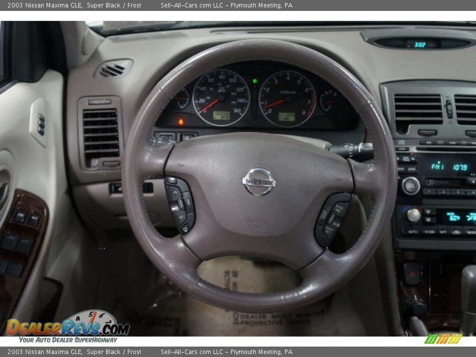 2003 Nissan Maxima GLE Super Black / Frost Photo #23