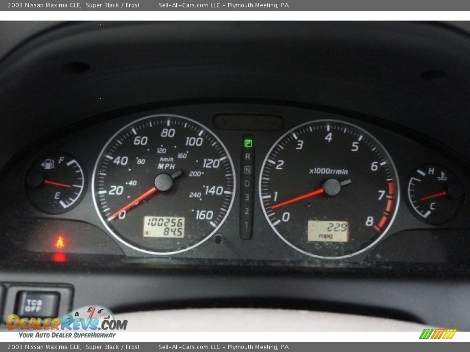 2003 Nissan Maxima GLE Super Black / Frost Photo #27