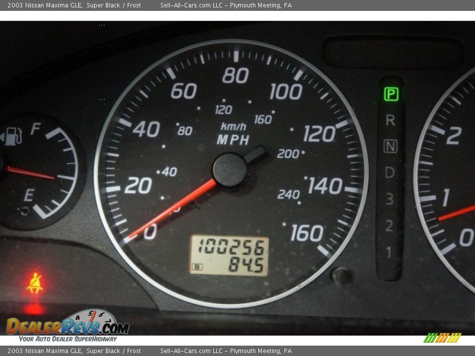 2003 Nissan Maxima GLE Super Black / Frost Photo #28