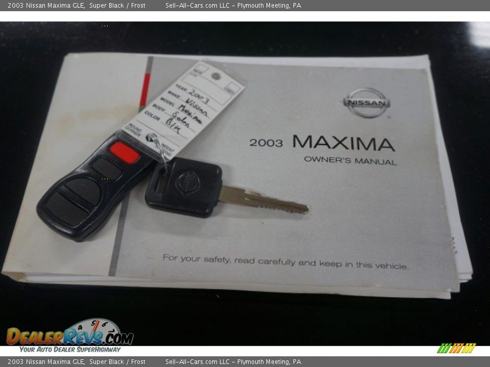 2003 Nissan Maxima GLE Super Black / Frost Photo #32