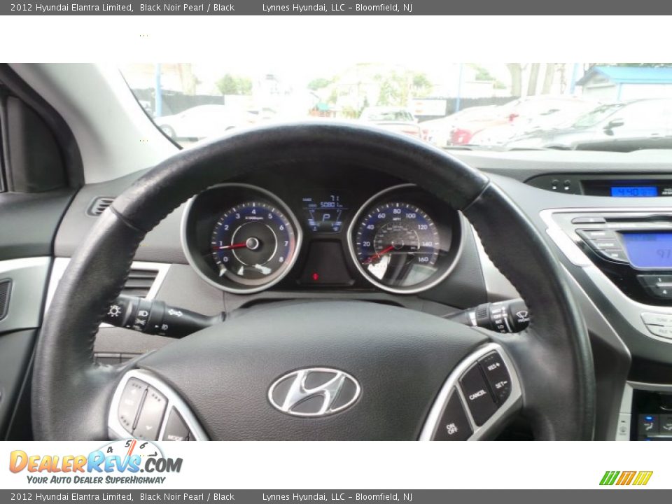 2012 Hyundai Elantra Limited Black Noir Pearl / Black Photo #14