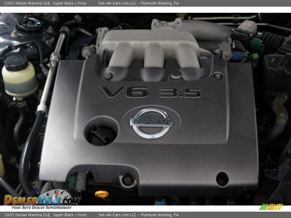2003 Nissan Maxima GLE Super Black / Frost Photo #34