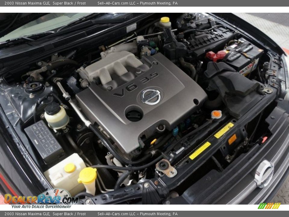 2003 Nissan Maxima GLE Super Black / Frost Photo #35