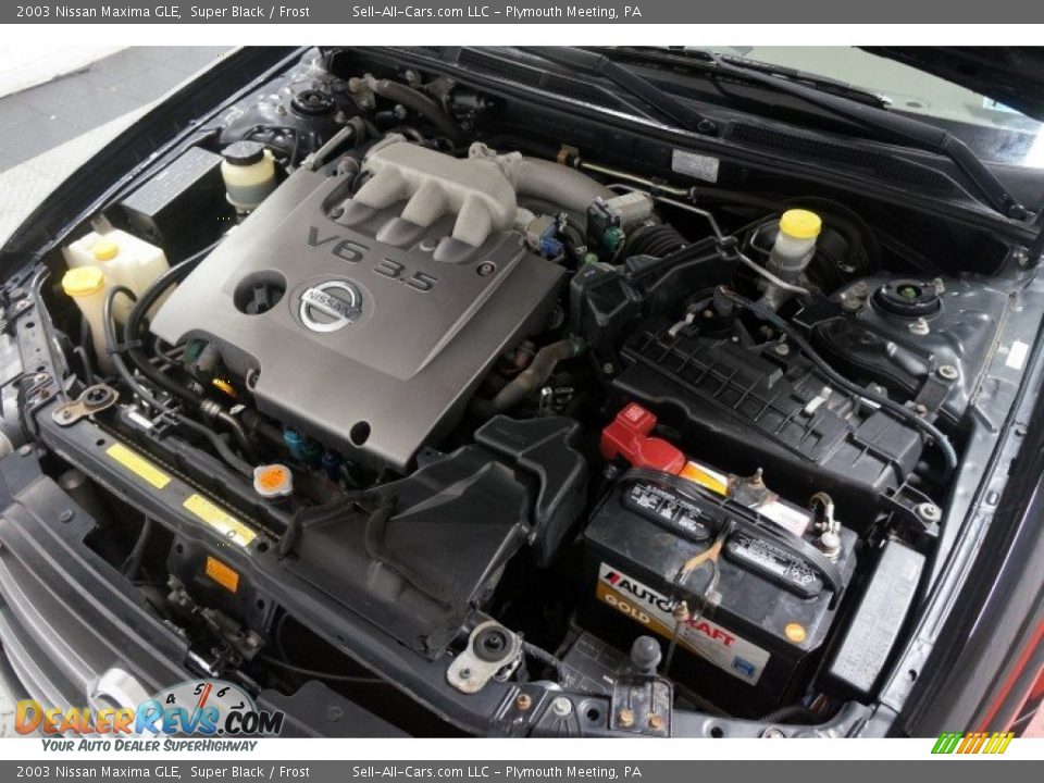 2003 Nissan Maxima GLE Super Black / Frost Photo #36