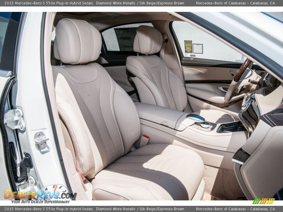 Silk Beige/Espresso Brown Interior - 2015 Mercedes-Benz S 550e Plug-In Hybrid Sedan Photo #2
