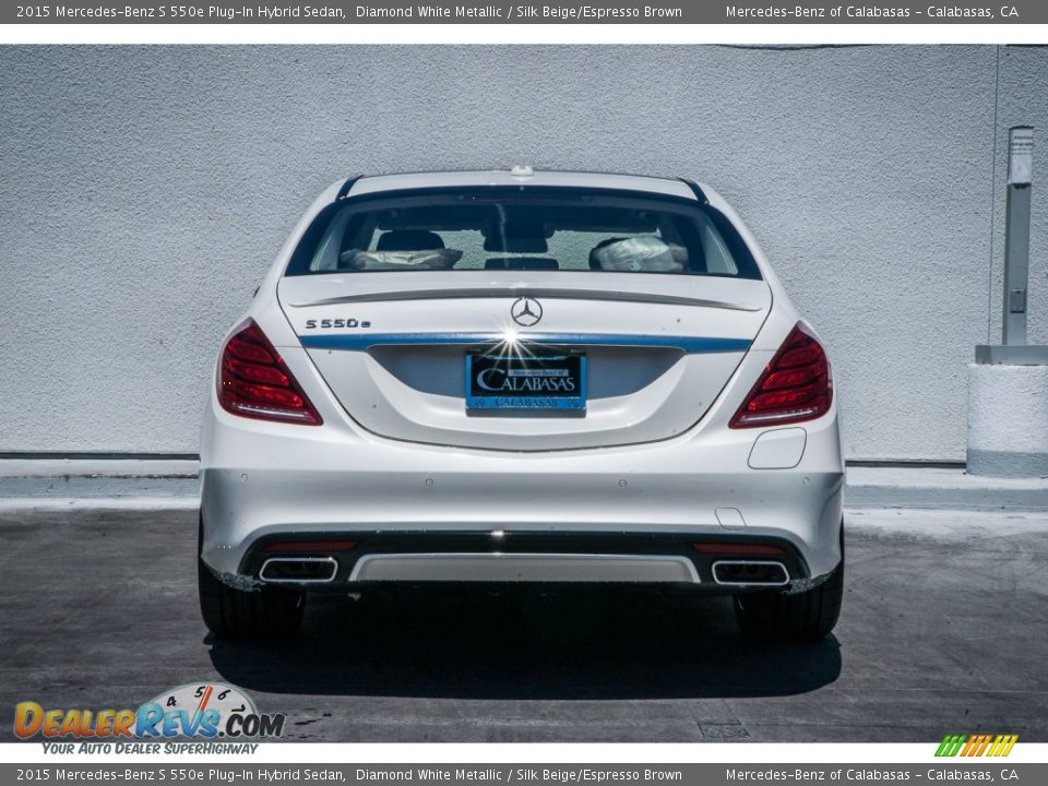 2015 Mercedes-Benz S 550e Plug-In Hybrid Sedan Diamond White Metallic / Silk Beige/Espresso Brown Photo #5