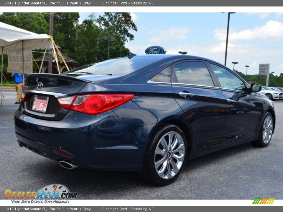 2012 Hyundai Sonata SE Pacific Blue Pearl / Gray Photo #3
