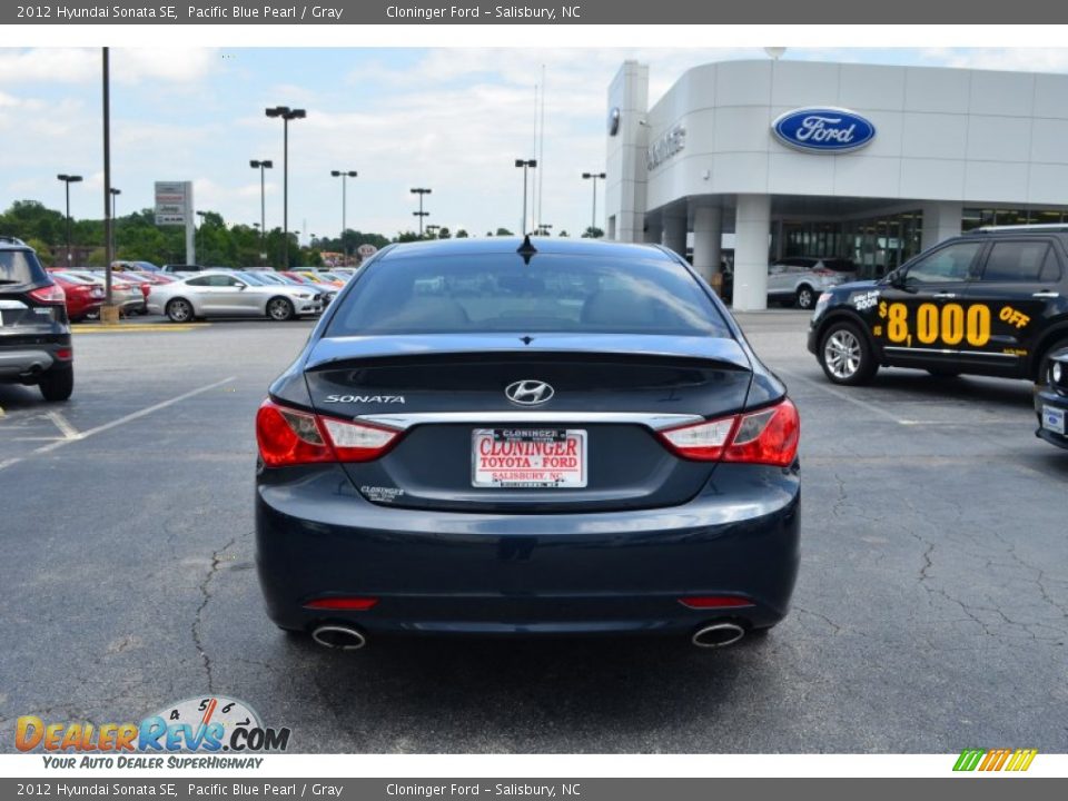 2012 Hyundai Sonata SE Pacific Blue Pearl / Gray Photo #4