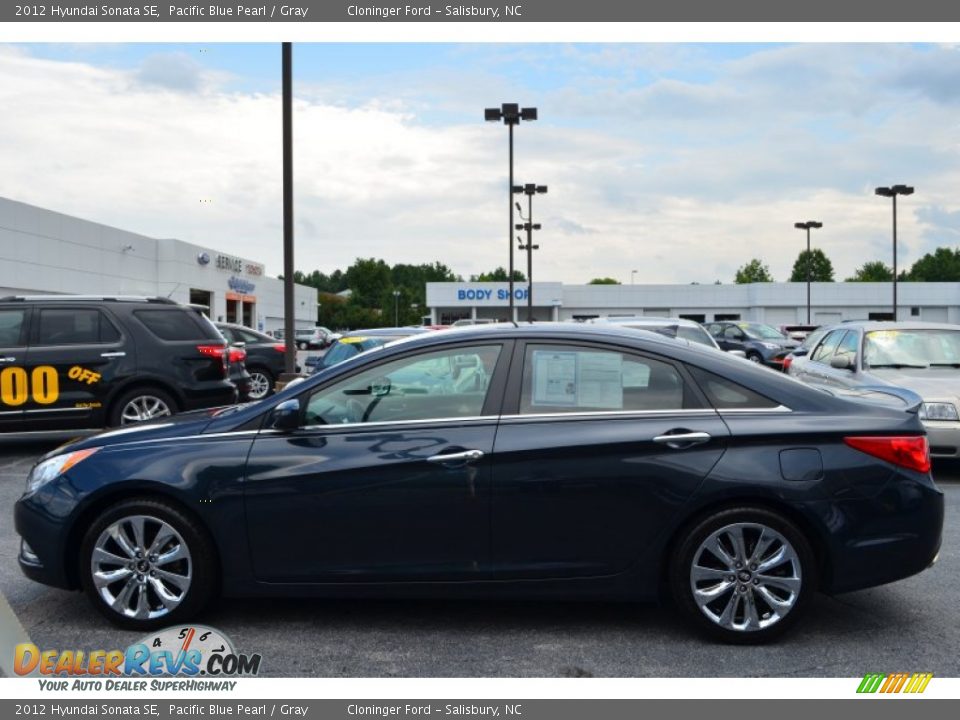 2012 Hyundai Sonata SE Pacific Blue Pearl / Gray Photo #6