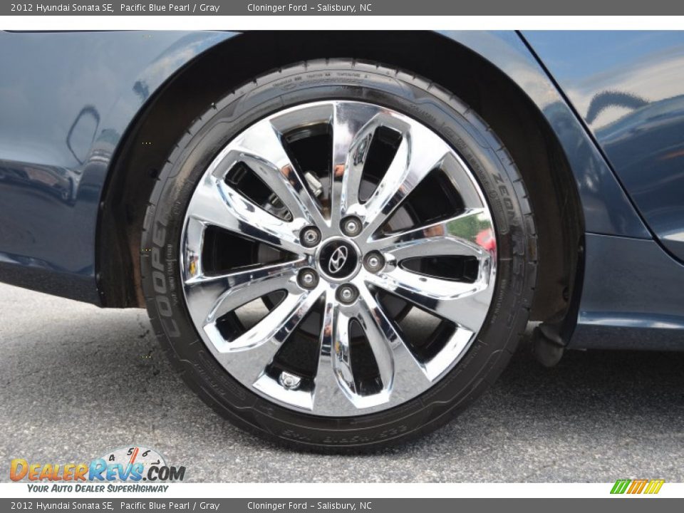 2012 Hyundai Sonata SE Pacific Blue Pearl / Gray Photo #8