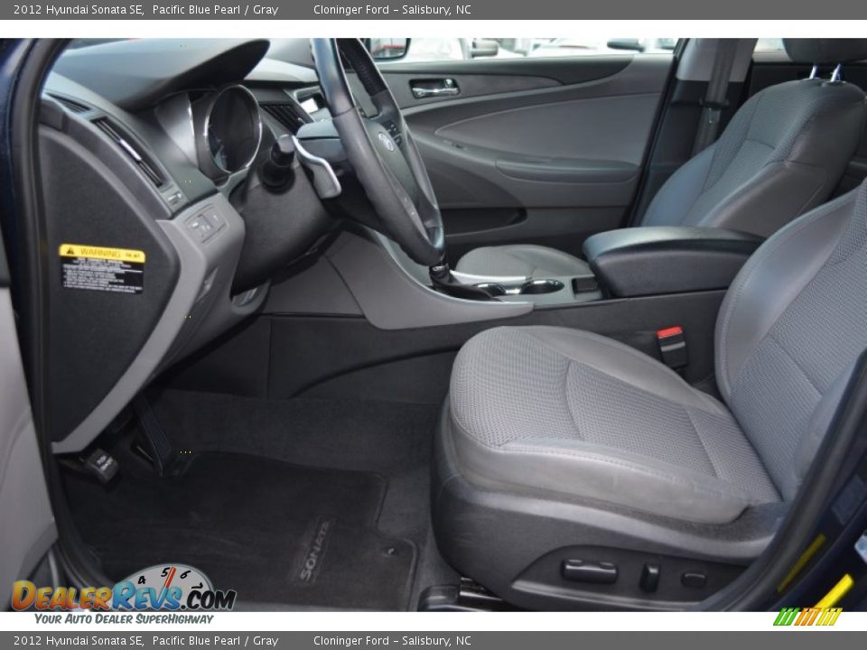 2012 Hyundai Sonata SE Pacific Blue Pearl / Gray Photo #10