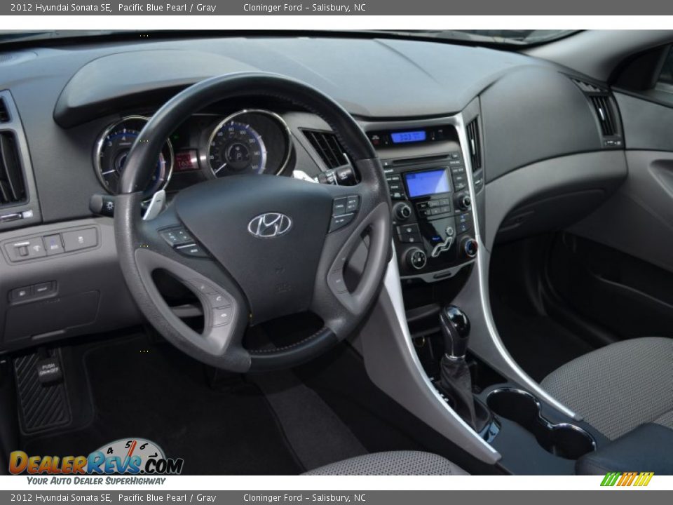 2012 Hyundai Sonata SE Pacific Blue Pearl / Gray Photo #11