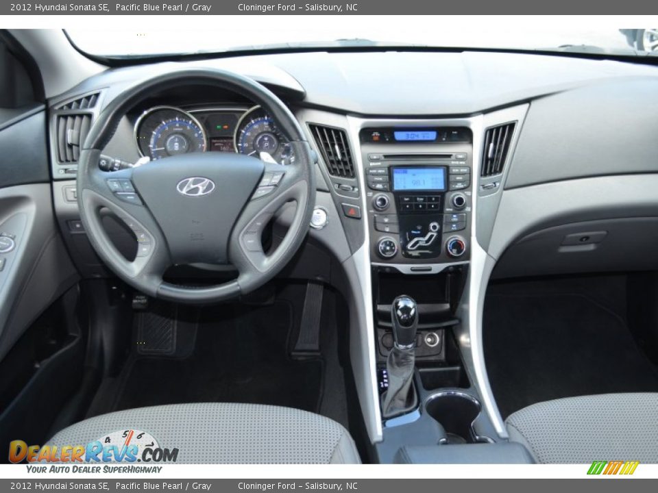 2012 Hyundai Sonata SE Pacific Blue Pearl / Gray Photo #12