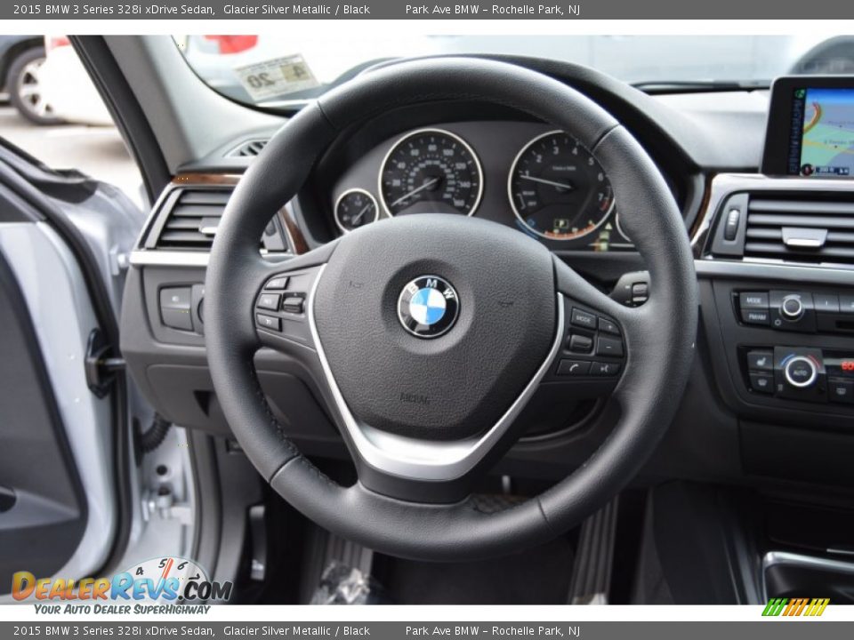 2015 BMW 3 Series 328i xDrive Sedan Glacier Silver Metallic / Black Photo #18