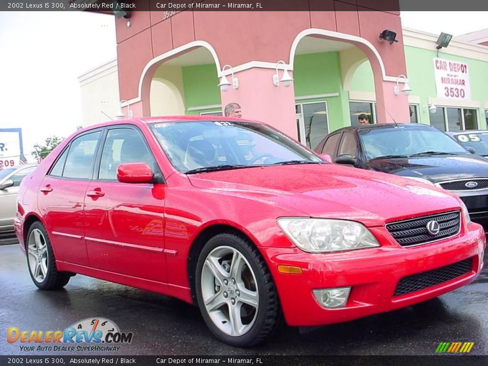 2002 Lexus IS 300 Absolutely Red / Black Photo #1