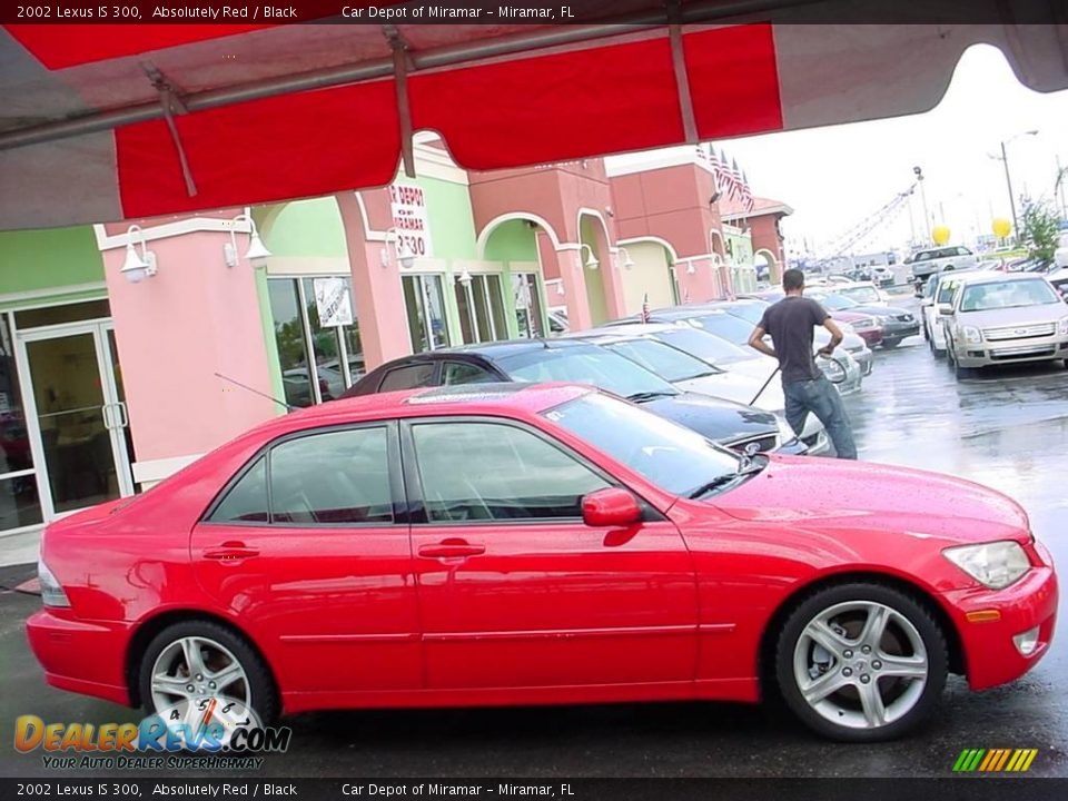 2002 Lexus IS 300 Absolutely Red / Black Photo #2