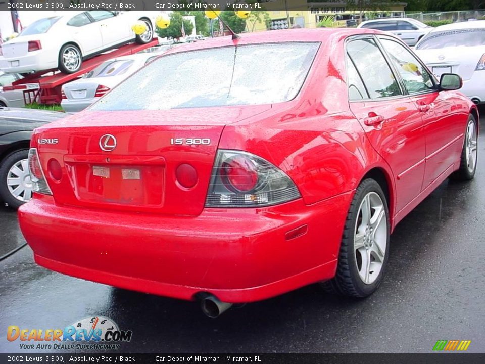 2002 Lexus IS 300 Absolutely Red / Black Photo #3