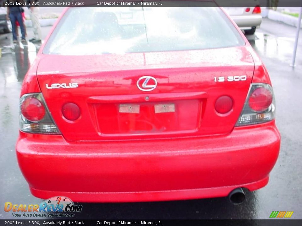2002 Lexus IS 300 Absolutely Red / Black Photo #4