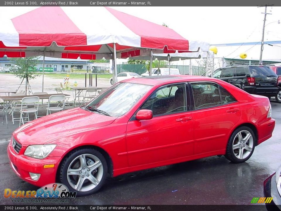 2002 Lexus IS 300 Absolutely Red / Black Photo #6
