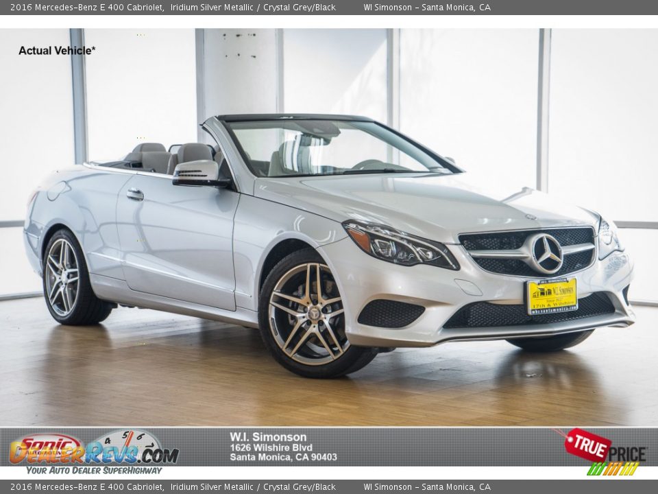 2016 Mercedes-Benz E 400 Cabriolet Iridium Silver Metallic / Crystal Grey/Black Photo #1