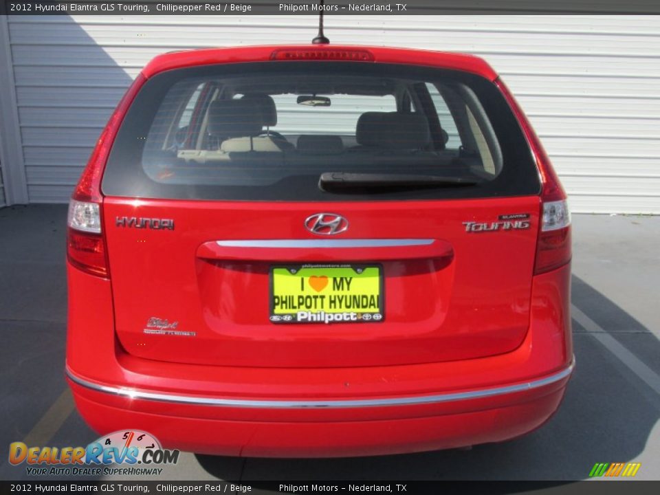 2012 Hyundai Elantra GLS Touring Chilipepper Red / Beige Photo #10