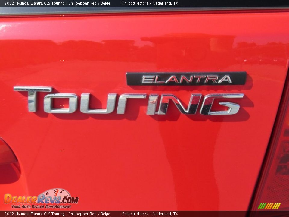 2012 Hyundai Elantra GLS Touring Chilipepper Red / Beige Photo #15