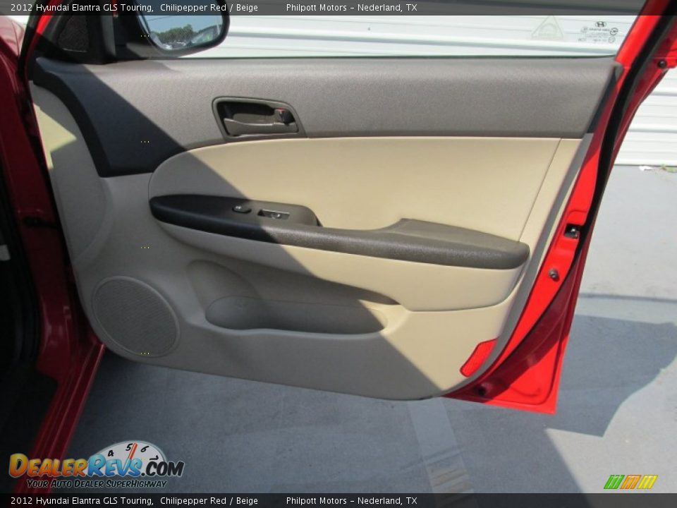 2012 Hyundai Elantra GLS Touring Chilipepper Red / Beige Photo #23