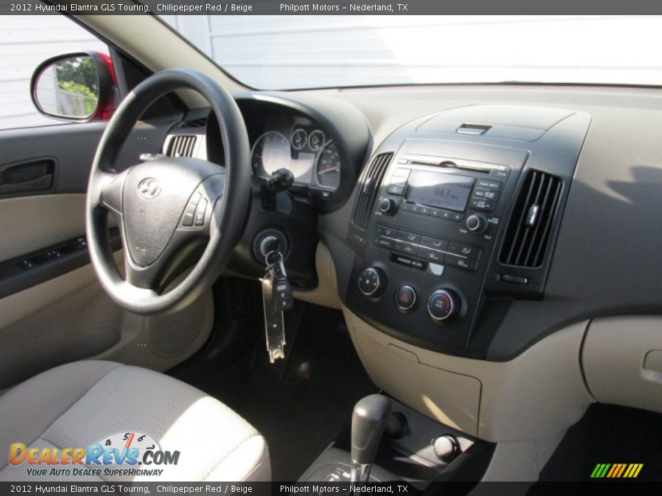 2012 Hyundai Elantra GLS Touring Chilipepper Red / Beige Photo #24