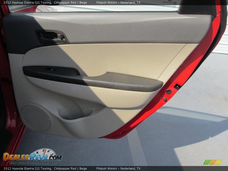 2012 Hyundai Elantra GLS Touring Chilipepper Red / Beige Photo #26